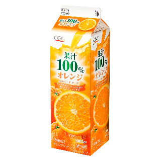 果汁100%オレンジジュースのイメージ